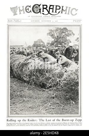 1916 der Graphic Zeppelin Angriff auf Cuffley Stockfoto