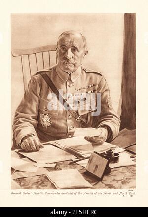 1917 Großer Kriegsgeneral Robert Nivelle Stockfoto