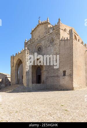 Kathedrale der Himmelfahrt in Erice, Sizilien, Italien Stockfoto