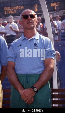 Arrigo SACCHI, ITA, Nationalfußballtrainer Italien, Halbfigur, Halbfigur, hier bei der FIFA Fußball-Weltmeisterschaft USA 1994, Halbfinale Bulgarien - Italien 13.07.1994 Â Verwendung weltweit Stockfoto