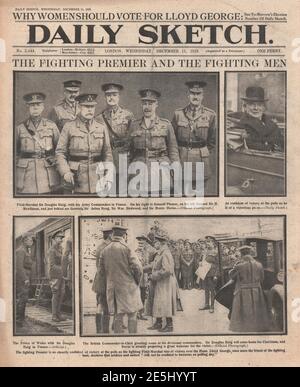 1918 Daily Sketch Feldmarschall Sir Douglas Haig Stockfoto