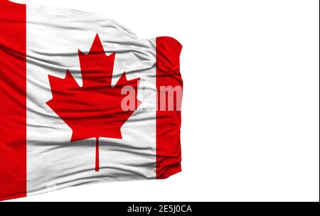 Kanada-Flagge isoliert auf weißem Hintergrund Stockfoto