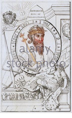 Edward III, 1312 - 1377, König von England von 1327 bis zu seinem Tod Stockfoto