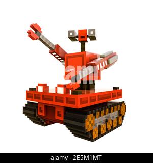 Roboter-Symbol isoliert auf weißem Hintergrund 3d-Abbildung Stockfoto