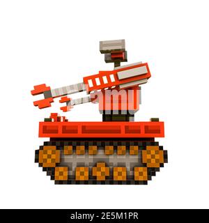 Roboter-Symbol isoliert auf weißem Hintergrund 3d-Abbildung Stockfoto