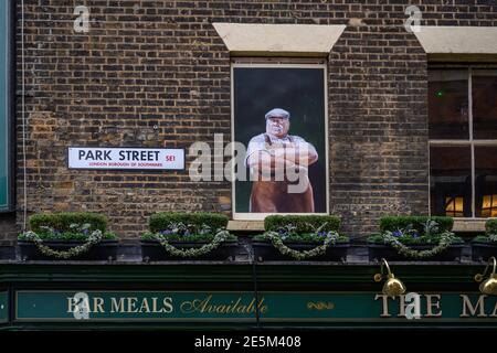 The Market Porter Pub in der Park Street, London SE1 in der Nähe des Borough Market Stockfoto