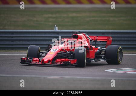 Maranello, Italien. Januar 2021. Maranello, Italy, Fiorano Circuit, January 27, 2021, #55 Carlos Sainz Jr Ferrari während Carlos Sainz Ferrari SF71H Formel 1 2021 private Testing - Formel 1 Championship Credit: Alessio De Marco/LPS/ZUMA Wire/Alamy Live News Stockfoto