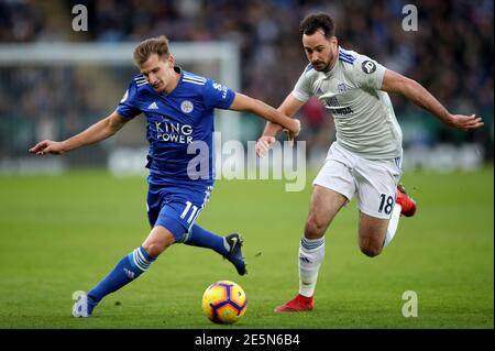 Aktenfoto vom 29-12-2018 von Greg Cunningham in Cardiff City (rechts). Ausgabedatum: Donnerstag, 28. Januar 2021. Stockfoto