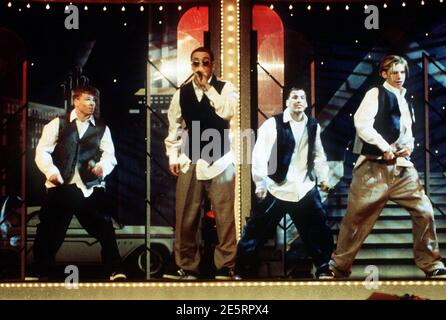 BACKSTREET BOYS, US-amerikanische Boygroup, bei einem Auftritt, 1996. BACKSTREET BOYS, US-amerikanische Boy-Gruppe, Performance, 1996. Stockfoto