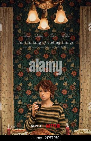 JESSIE BUCKLEY IN I'M THINK OF END THINGS (2020), REGIE: CHARLIE KAUFMAN. Kredit: Wahrscheinliche Geschichte / Projective Testing Service / Album Stockfoto