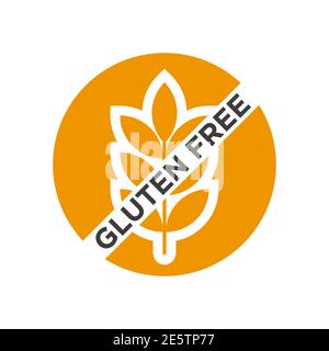 Vektor-Symbol ohne Gluten. Isoliertes Symbol. Stock Vektor