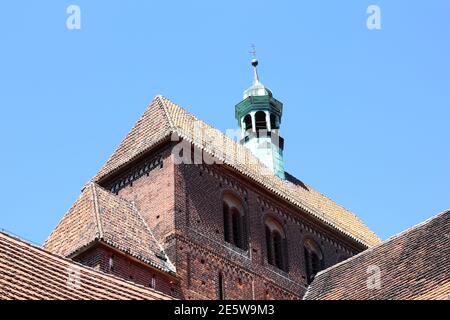 Der Westturm des romanischen Doms in Havelberg Stockfoto