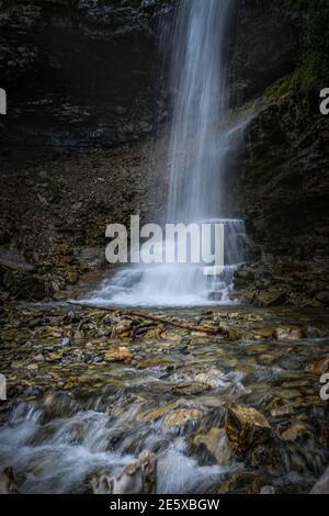 Troll Falls, Alberta, Kanada Stockfoto