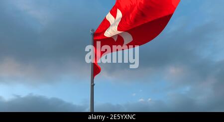 3d-Darstellung der Nationalflagge der Schweiz Stockfoto