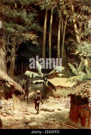 Norman Hardy Gemälde aus den frühen 1900er Jahren Melanesia Stockfoto