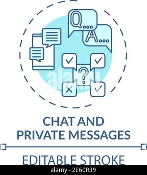 Symbol für das Konzept „Chat und private Nachrichten“ Stock Vektor