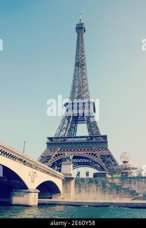 Eiffelturm, Paris, Frankreich, Frühfrühling Stockfoto