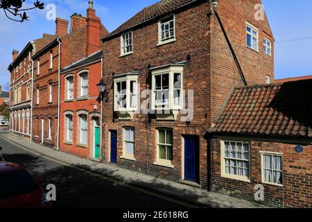 Blick auf das Stadtzentrum in Horncastle Stadt, Lincolnshire, England, Großbritannien Stockfoto