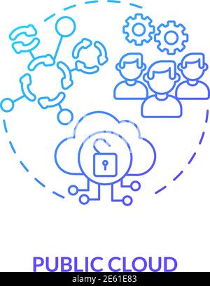 Symbol für das Konzept der Public Cloud Stock Vektor