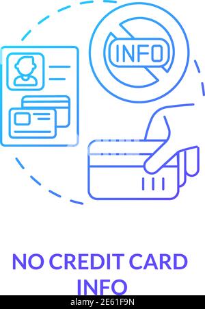 Kein Symbol für Kreditkarteninformationen Stock Vektor