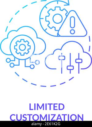 Symbol für begrenztes Anpassungskonzept Stock Vektor