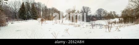 Winter Surrealismus Landschaftsfotografie in London Kanada Stockfoto