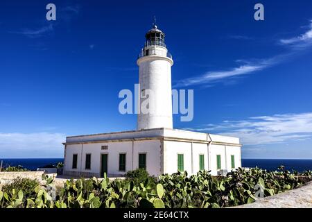 Der Leuchtturm von 'La Mola' in Formentera Stockfoto