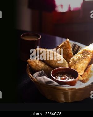 Kolumbianische typische regionale Küche - Empanadas Snack Stockfoto