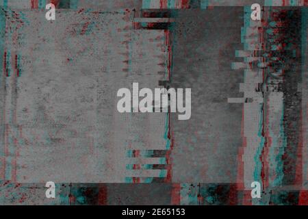 Glitch Style Illustration, Abstract Digital Noise Glitch Error Stockfoto