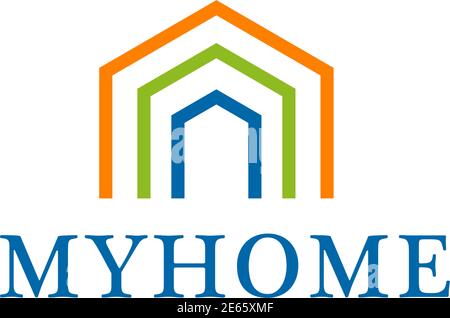 Startseite Logo Design Inspiration Vektor Vorlage Stock Vektor