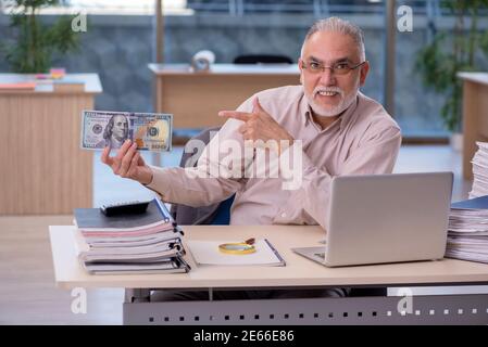 Erfahrener männlicher Buchhalter im Budgetplanungskonzept Stockfoto
