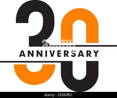 30. Jahrestag feiern Emblem Logo Design Inspiration Vektor Illustration Vorlage Stock Vektor