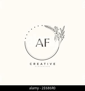 AF Beauty Vektor Initial Logo, Handschrift Logo der ersten Unterschrift, Hochzeit, Mode, jewerly, Boutique, floral und botanisch mit kreativen Vorlage Stock Vektor