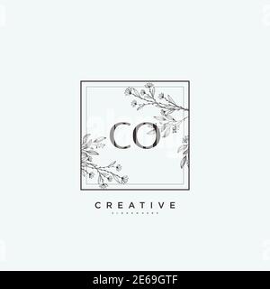 CO Beauty Vektor anfängliche Logo Kunst, Handschrift Logo der ursprünglichen Signatur, Hochzeit, Mode, jewerly, Boutique, floral und botanisch mit kreativen temp Stock Vektor