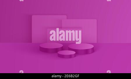 Podium im Bühnenhintergrund für Produktdisplay. 3d-Vektor-Hintergrunddarstellung Stock Vektor