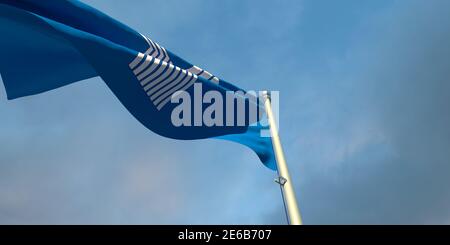 3d-Darstellung der Nationalflagge des Commonwealth of Unabhängige Staaten Stockfoto