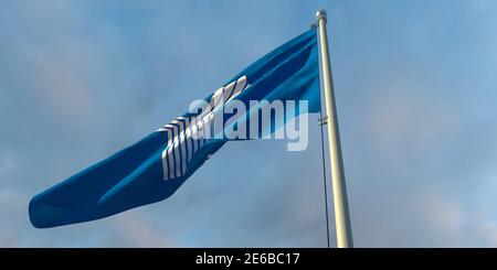 3d-Darstellung der Nationalflagge des Commonwealth of Unabhängige Staaten Stockfoto
