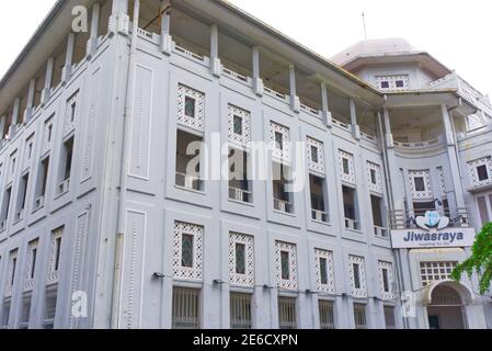 Semarang, Indonesien - 21. Januar 2021: Altes Gebäude in Kota Lama (Altstadt) Semarang, zentraler Java, indonesien Stockfoto