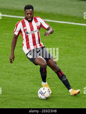 Bilbao, Spanien. Januar 2021, 25. Inaki Williams von Athletic Club in Aktion während der La Liga Spiel zwischen Athletic Club Bilbao und Getafe FC gespielt Stockfoto