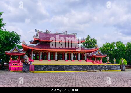 Semarang, Indonesien - 21. Januar 2021: Sampokong auch bekannt als Gedung Batu Tempel, ist der älteste chinesische Tempel semarang Stadt, Zentral-java, indonesi Stockfoto