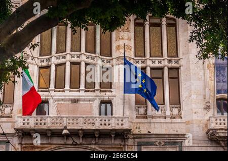 Rathaus in Cagliari Stockfoto