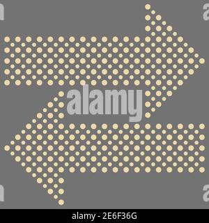 Fein gestrichelten Pfeile Stockfoto