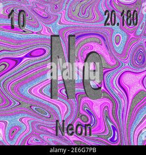 Neon chemische Element Periodensystem Wissenschaft Symbol