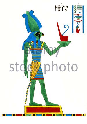 Altes Ägypten, Ptah-Seker, Vintage Illustration von 1823. Stockfoto