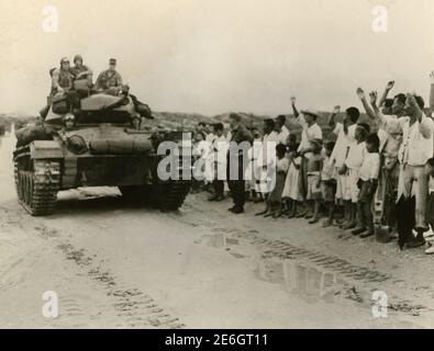 US-Panzer schließt sich dem Koreakrieg, Korea 1951 Stockfoto