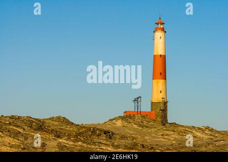 Punkt Diaz, Leuchtturm bei Luderitz, Namibia. Stockfoto