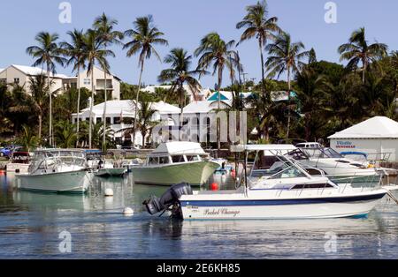 Nahaufnahme von Flatts Village, Flatts Inlet, Hamilton Parish, Bermuda Stockfoto