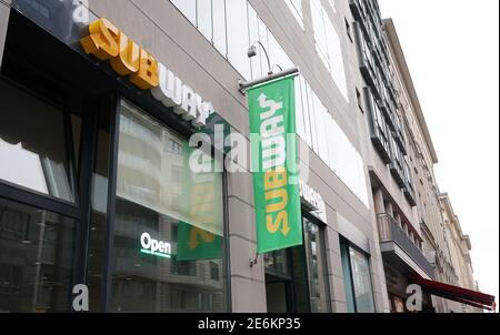 Berlin, Deutschland. Januar 2021. Blick auf eine U-Bahn-Filiale in Berlin. Quelle: Jörg Carstensen/dpa/Alamy Live News Stockfoto