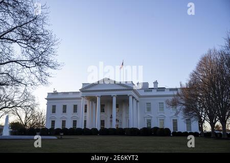 Das Weiße Haus in Washington, DC, USA, 29. Januar 2021. An diesem Nachmittag wird US-Präsident Joe Biden das Walter Reed National Military Medical Center besuchen Stockfoto