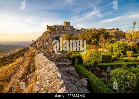 Mittelalterliche Burg in Marvao, Alentejo, Portugal Stockfoto